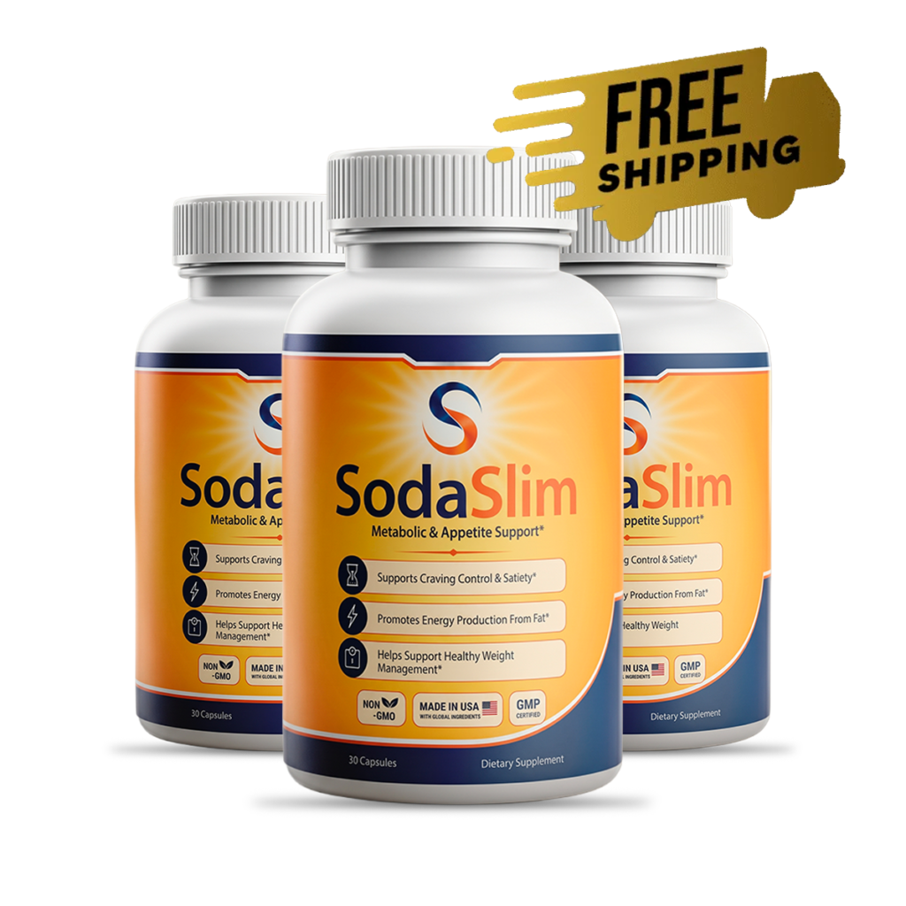 SodaSlim thermogenic weight-loss supplement three-bottle package